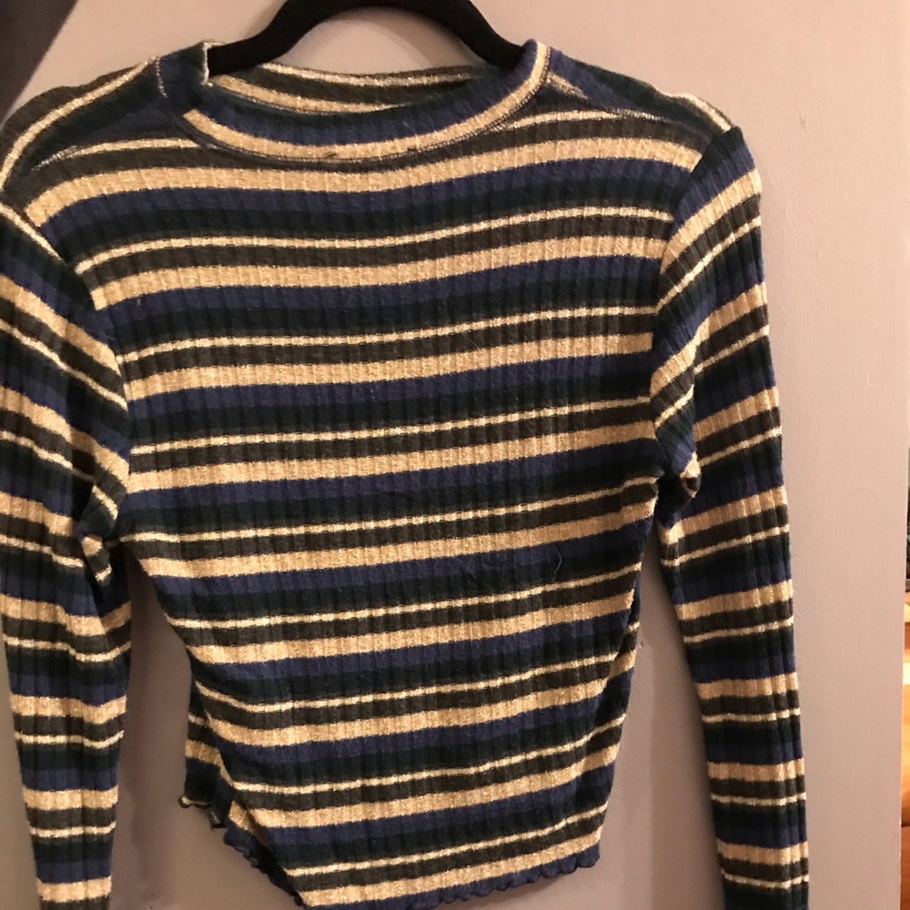 Striped crop long sleeve LA hearts-pacsun shirt